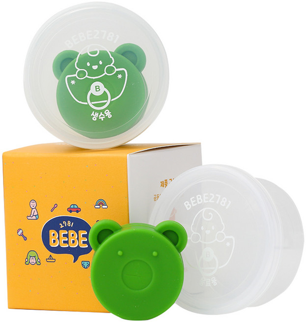 베베2781 빨대전용 흘림방지 실리콘캡 음료용 생수용 세트, C 4 그린, 1세트