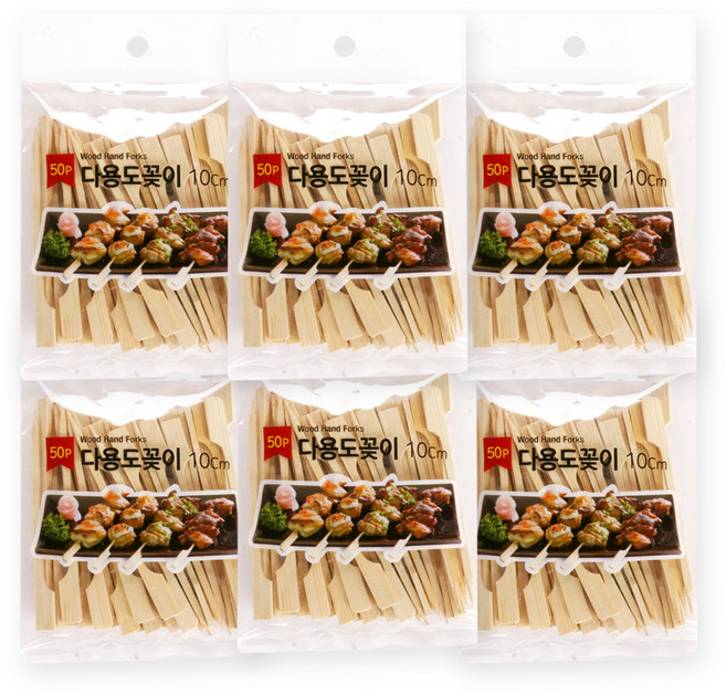 유하우스 손잡이 대나무꼬지 소 10cm, 300개입, 1개