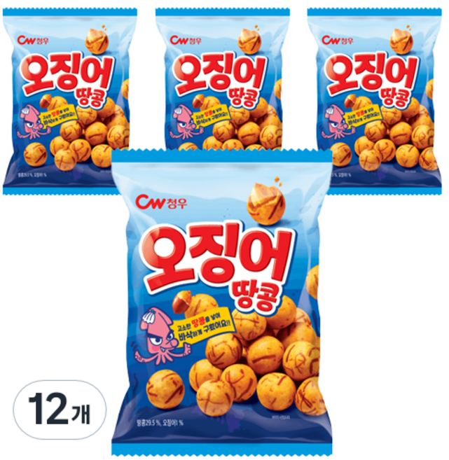 청우식품 오징어땅콩, 90g, 12개