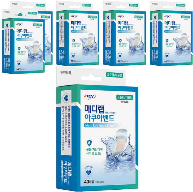 아텍스 메디랩 아쿠아 방수 밴드, 40개입, 6개