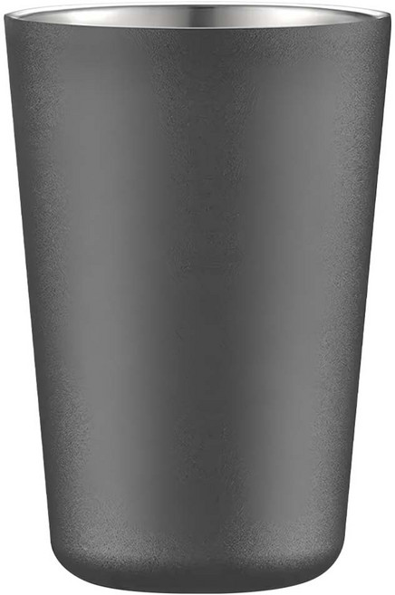 Peacock 日本孔雀 不鏽鋼真空斷熱 燒酎酒杯 650ml, 磨砂黑, 1個