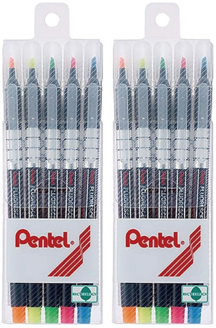 Pentel 飛龍文具 螢光筆(國內樣式) S512-5, 多色, 10支