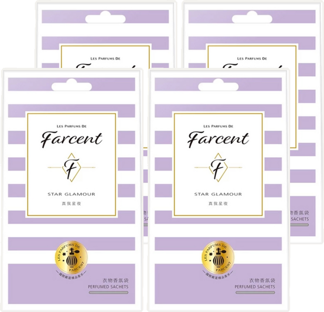 farcent 花仙子 衣物香氛袋 3個, 真我星夜, 30g, 4盒
