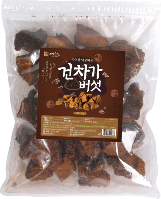 건강중심 건차가버섯, 1kg, 1개