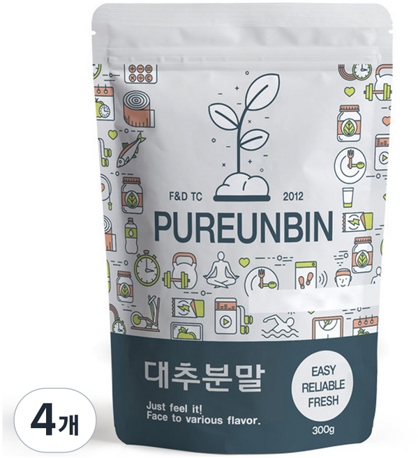 PUREUNBIN 紅棗粉, 4個, 300g