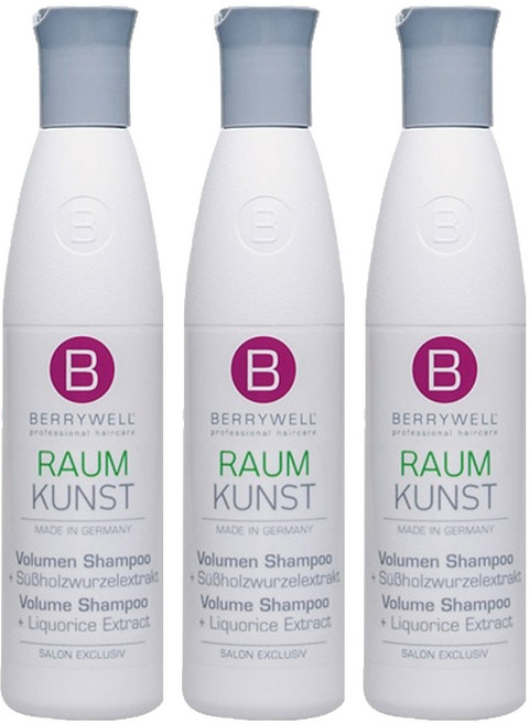 BERRYWELL 볼륨 헤어 샴푸, 3개, 250ml