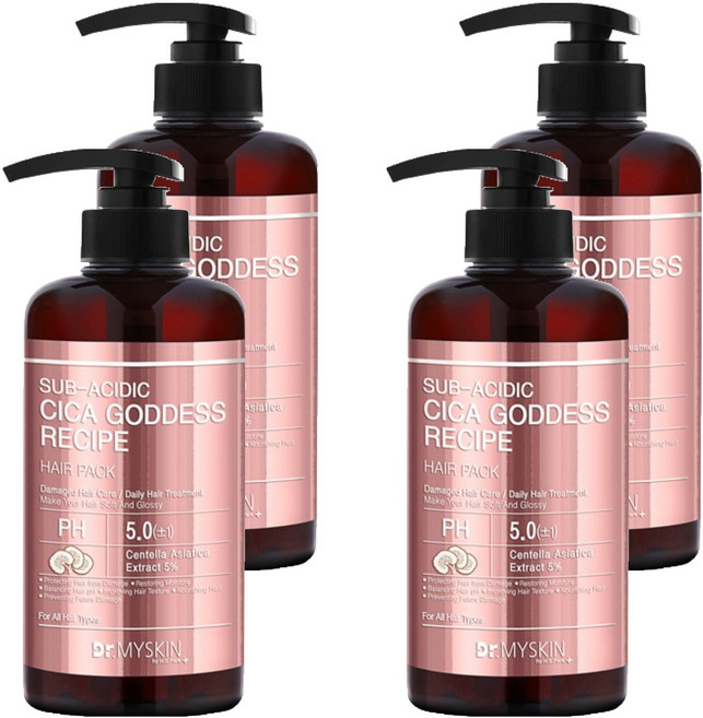 닥터마이스킨 약산성 시카 여신 레시피 헤어팩, 4개, 500g