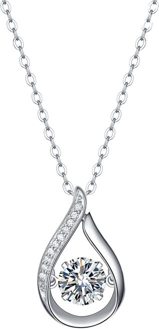 CF Diamond 莫桑鑽項鍊 1克拉 B0613 靈動欲滴