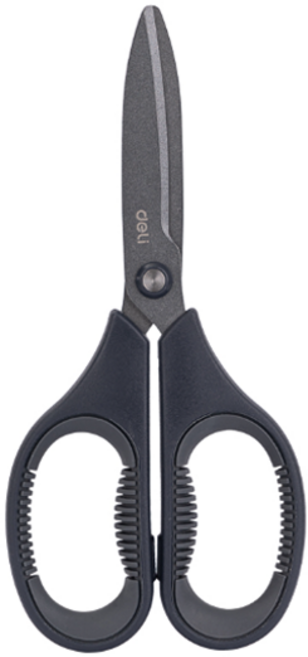 델리 사무용 이지컷 가위 77754, 그레이, 1개