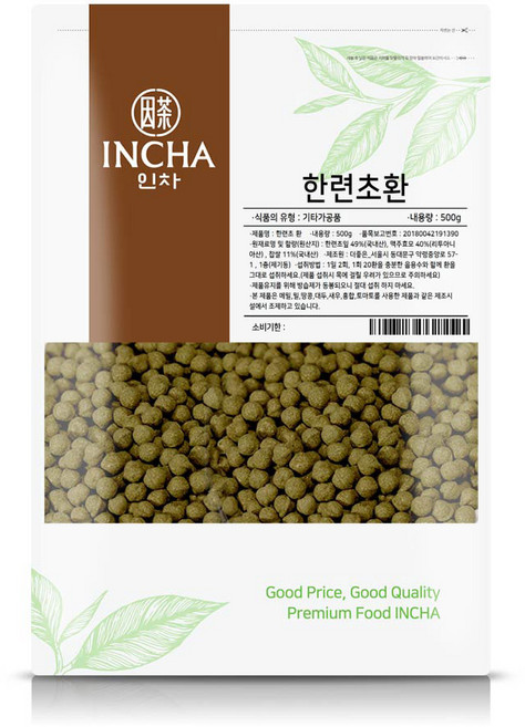 인차 한련초 환, 1개, 500g