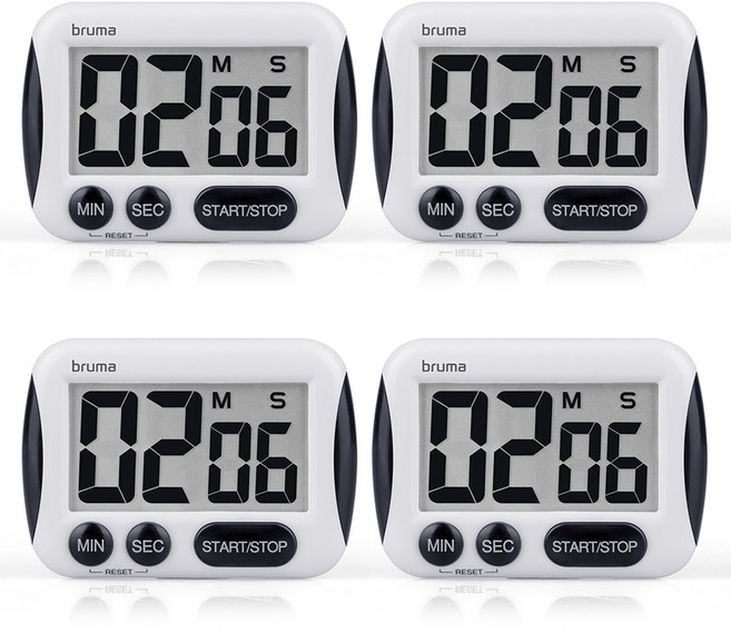 브루마 디지털 주방 타이머, 4개, BT-291