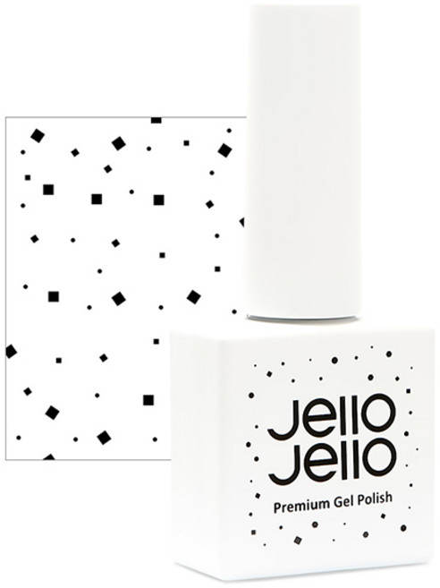 Jello Jello 亮片凝膠指甲, JS-01 黑色麥片, 10ml, 1個