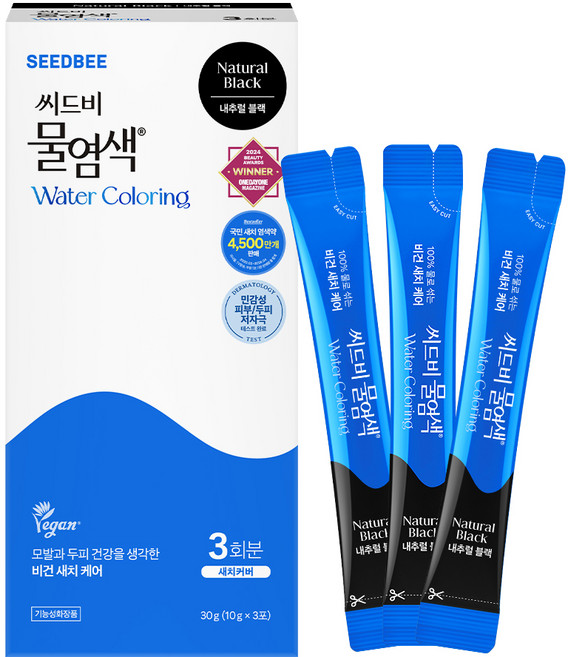 SEEDBEE 頭皮養護草本水染髮, 1個, 自然黑