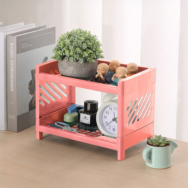 엠에프스토어 멀티 다용도 미니 선반, 핑크, 1개