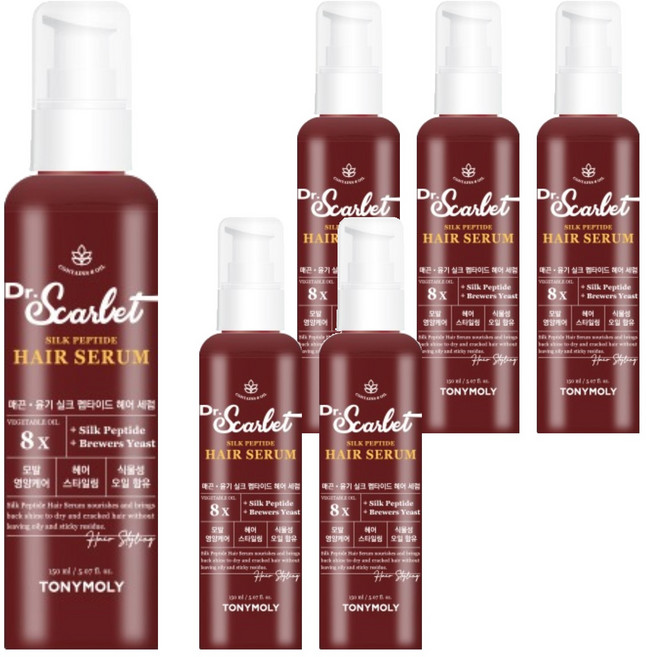 TONYMOLY Dr. Scarlet 絲滑胜肽護髮精華, 6個, 150ml
