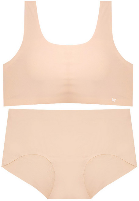 디노바시 주니어 학생 심리스 노와이어 브라팬티세트