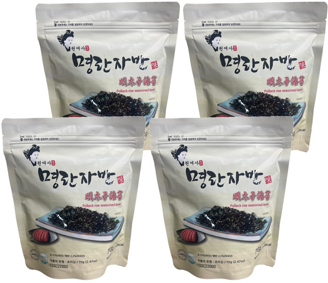 하동권여사 명란자반, 70g, 4개