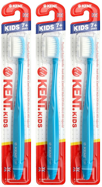 켄트 키즈 초극세모 칫솔, 블루, 1개입, 3개