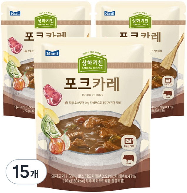 상하키친 포크 카레, 170g, 15개