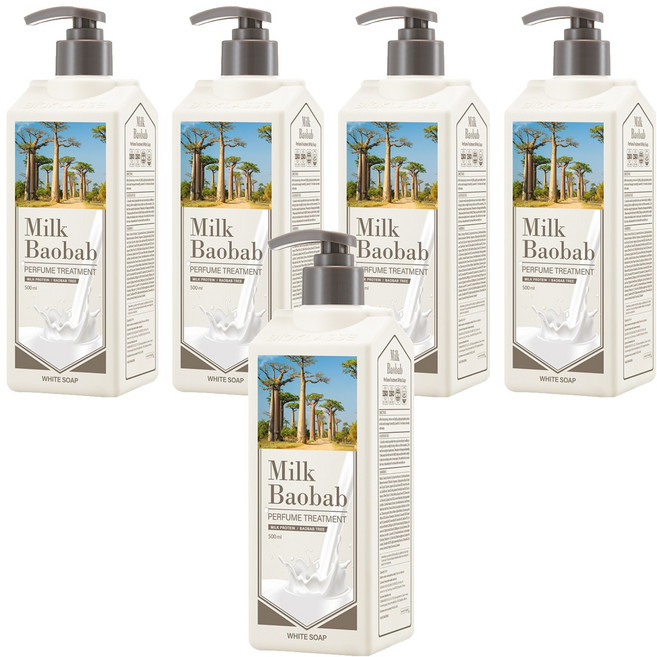 밀크바오밥 퍼퓸 화이트솝 헤어트리트먼트, 500ml, 5개