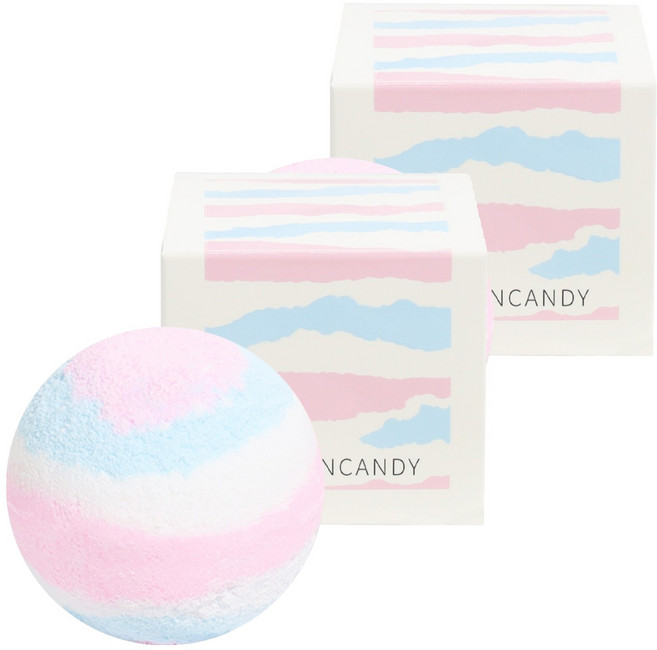 코아코스 버블 앤 팝 코튼캔디 배쓰밤 화이트 머스크 향, 200g, 2개