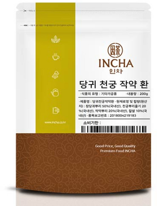 인차 당귀천궁작약환, 1개, 200g