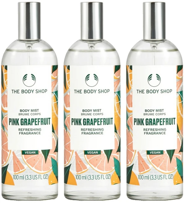 더바디샵 바디 미스트 핑크 그레이프후룻, 3개, 100ml - 쿠팡