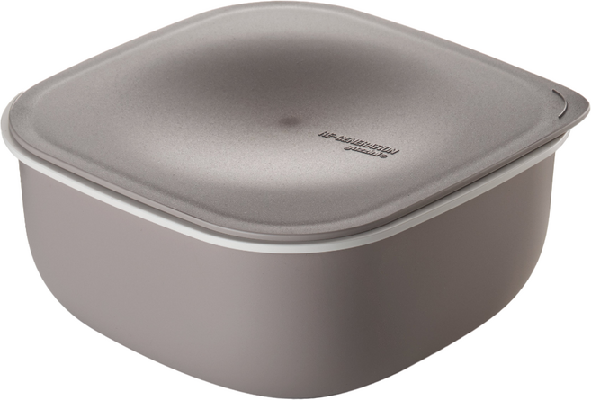 guzzini 永續環保方型保鮮盒 GU052902-TA 20 x 9.3cm 灰褐 2L, 1入, 1個