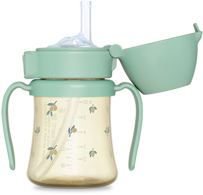 그로미미 PPSU 유아용 빨대컵, 200ml, 1개, 피스타치오