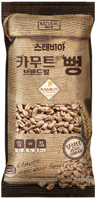 내추럴박스 카무트 브랜드 밀 뻥 무설탕, 1개, 150g