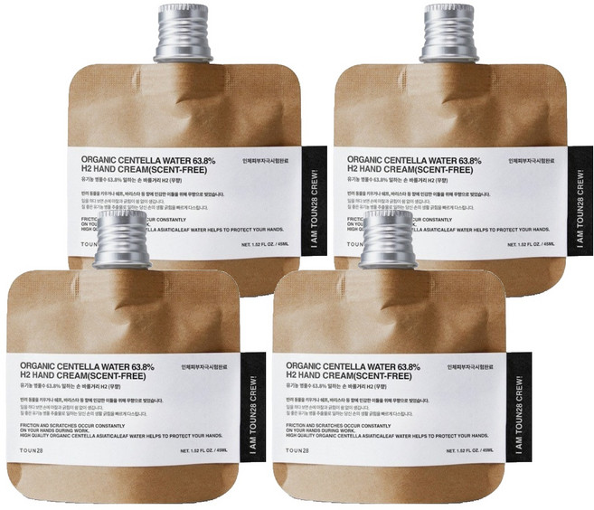 톤28 일하는 손 바를거리 H2 무향, 45ml, 4개
