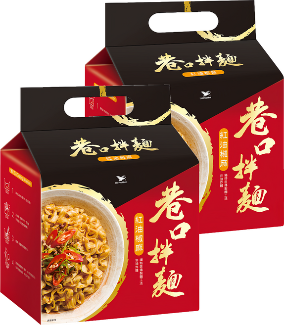 統一 巷口拌麵 紅油椒麻 105g, 8包