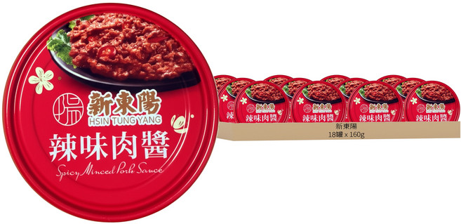 新東陽 辣味肉醬, 160g, 18罐