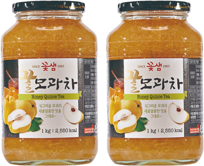 꽃샘 꿀모과차, 1kg, 2개