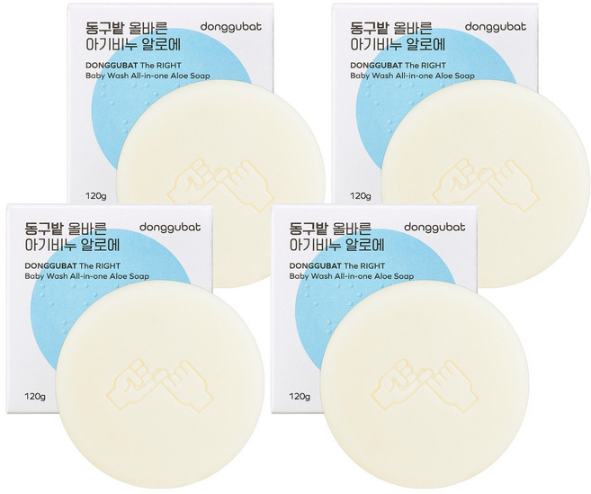 동구밭 올바른 아기비누 알로에, 100g, 4개