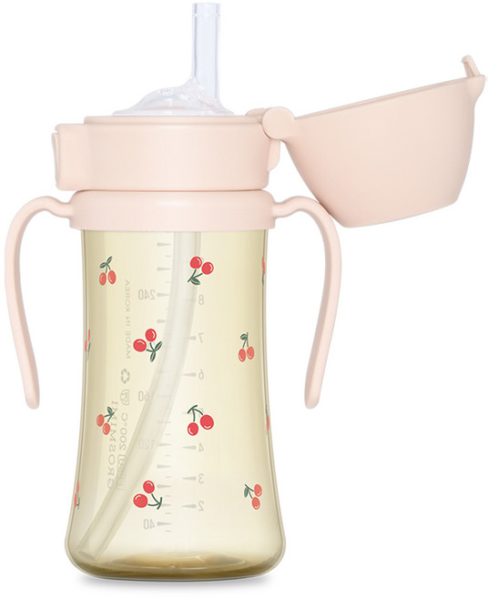 그로미미 PPSU 유아용 빨대컵 + 추빨대, 300ml, 1개, 스윗피치