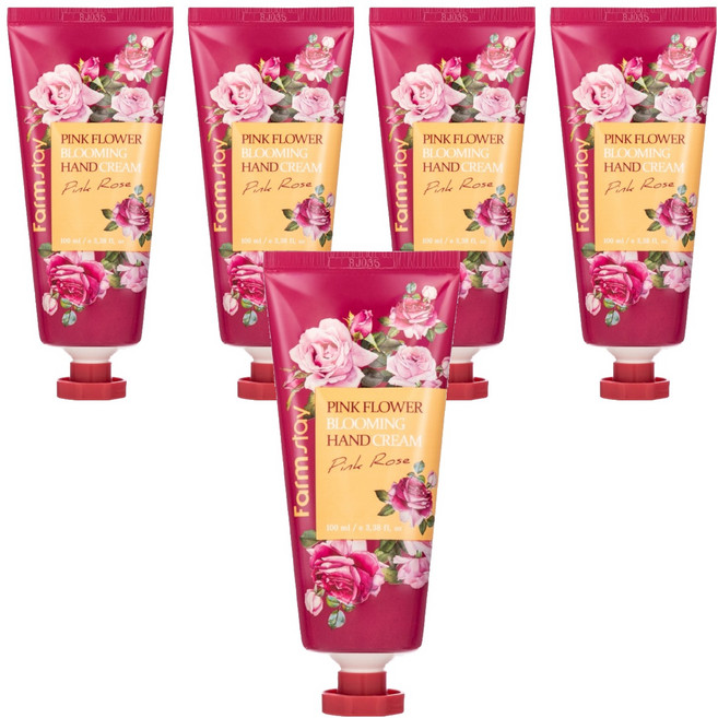 팜스테이 핑크 플라워 블루밍 핸드크림 핑크로즈, 100ml, 5개