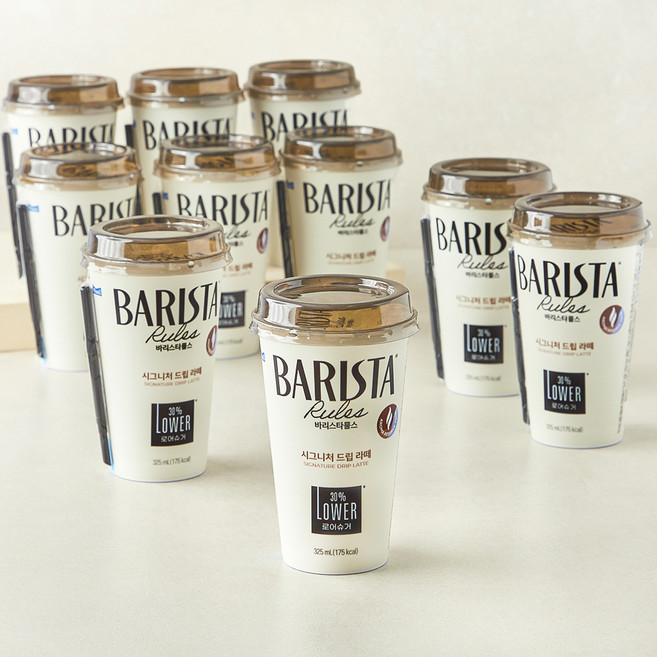 바리스타룰스 시그니처 드립 라떼, 325ml, 10개