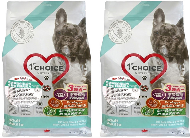 1st Choice 瑪丁第一優鮮 一歲以上迷你型成犬 低過敏減重配方乾飼料, 2袋, 2kg