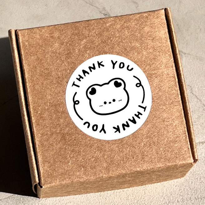 리드홈 포장 데코 원형 작은 곰돌이 스티커 3.5cm, 화이트, 120개