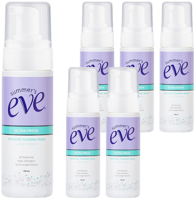 써머스이브 울트라 프레쉬 페미닌 포밍 워시, 150ml, 6개