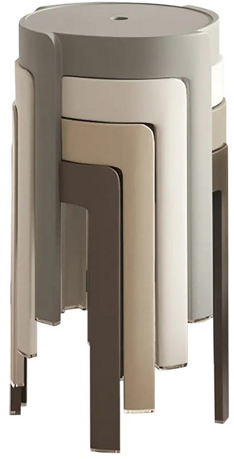 AOTTO 創意傢俱 莫蘭迪加厚疊加風車椅凳 ID-005 4個, 莫藍迪, 1組