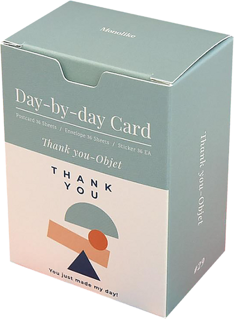 Monolike Day-by-day 感謝卡 Objet 系列組, 36張, 多色