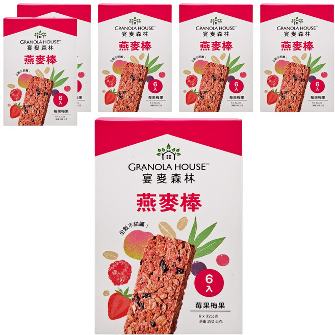 GRANOLA HOUSE 宴麥森林 莓果梅果燕麥棒 6支, 192g, 6盒