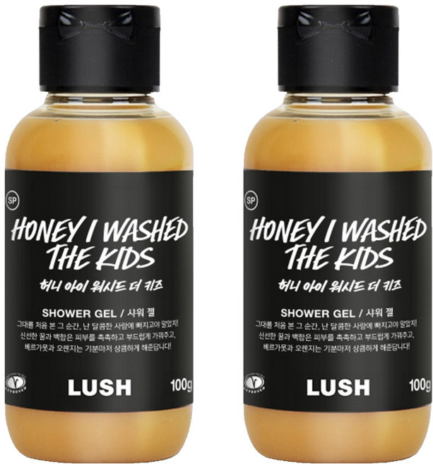 러쉬 허니 아이 워시드 더 키즈 샤워 젤, 100g, 2개