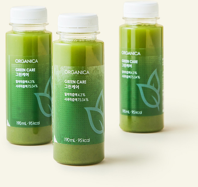 올가니카 그린케어 과채주스, 190ml, 3개