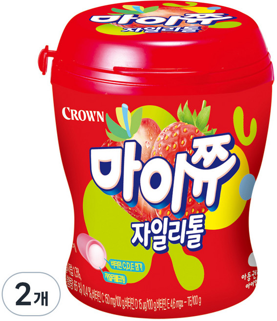 마이쮸 자일리톨 딸기, 110g, 2개
