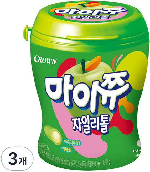 마이쮸 용기 사과, 110g, 3개
