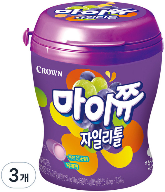 마이쮸 자일리톨 포도, 110g, 3개