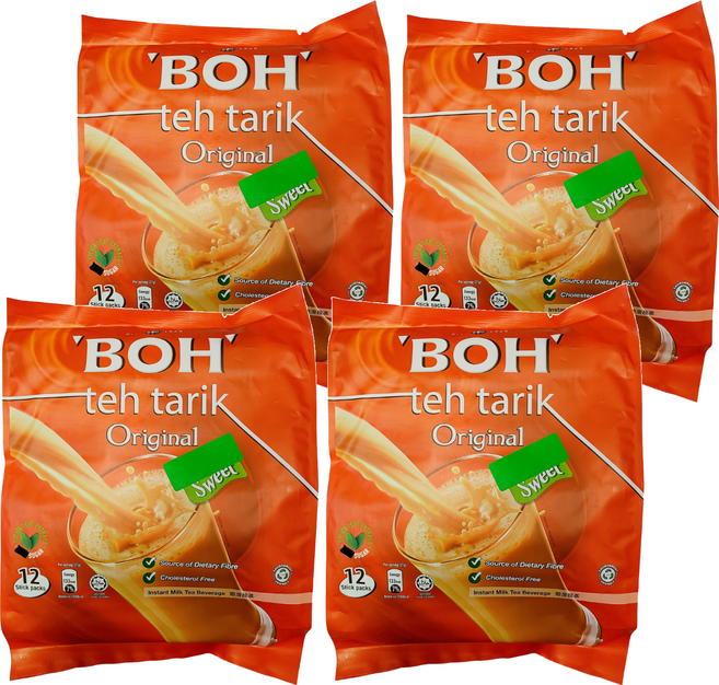 BOH 寶樂牌 南洋拉茶風味香滑奶茶 三合一, 27g, 12包, 4袋